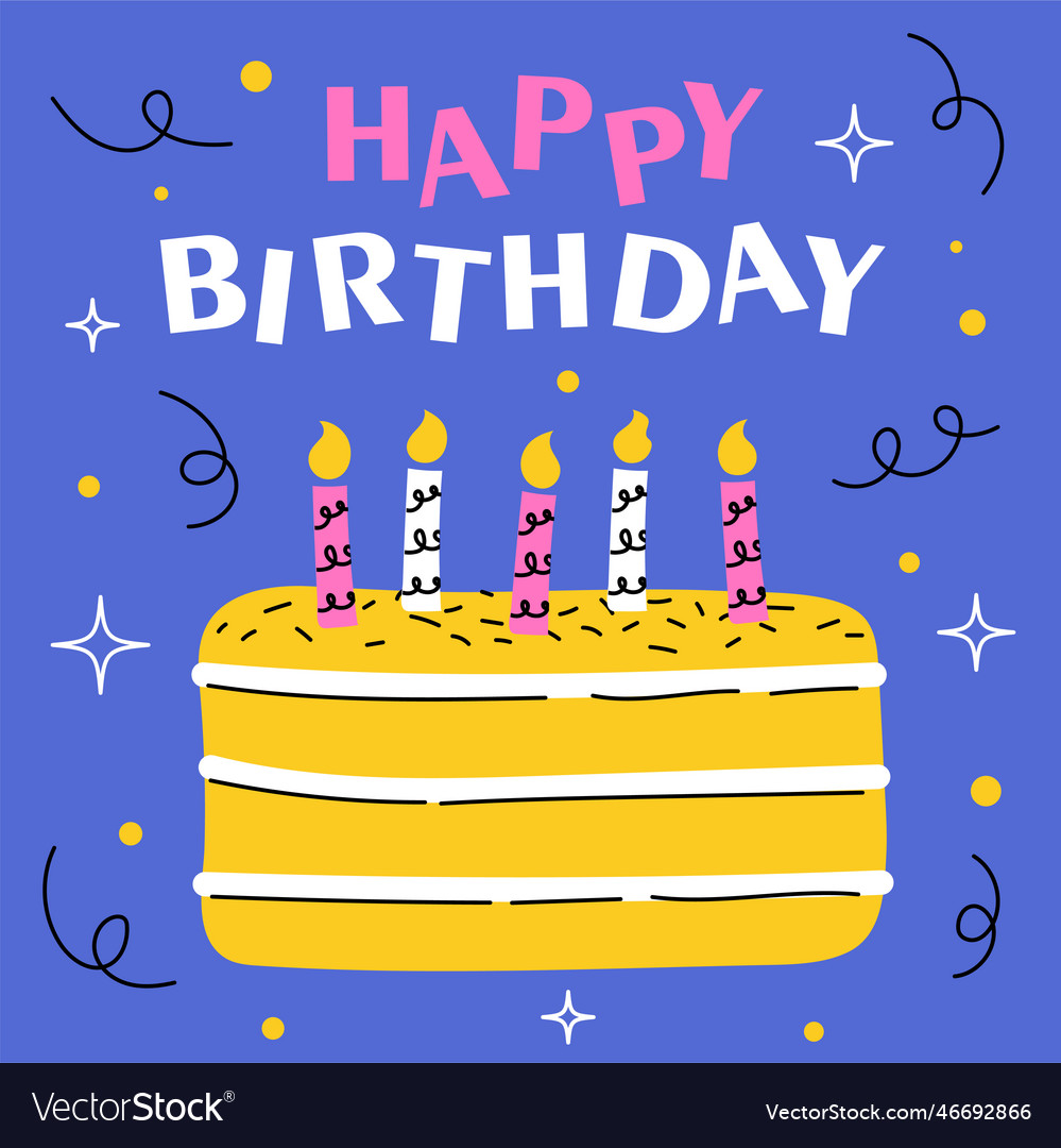 Birthday Greeting Card Royalty Free Vector Image