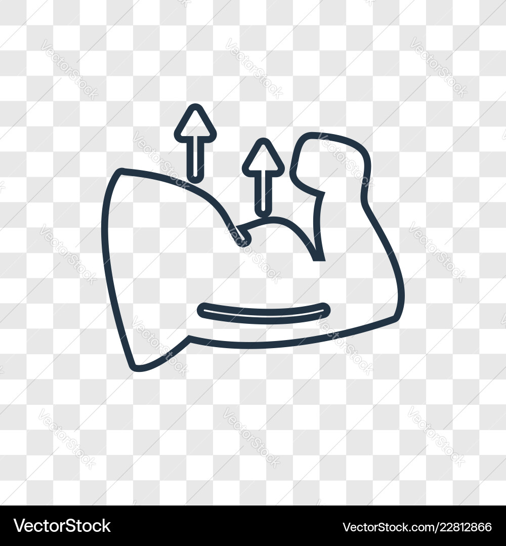 Muscle concept linear icon isolated Royalty Free Vector