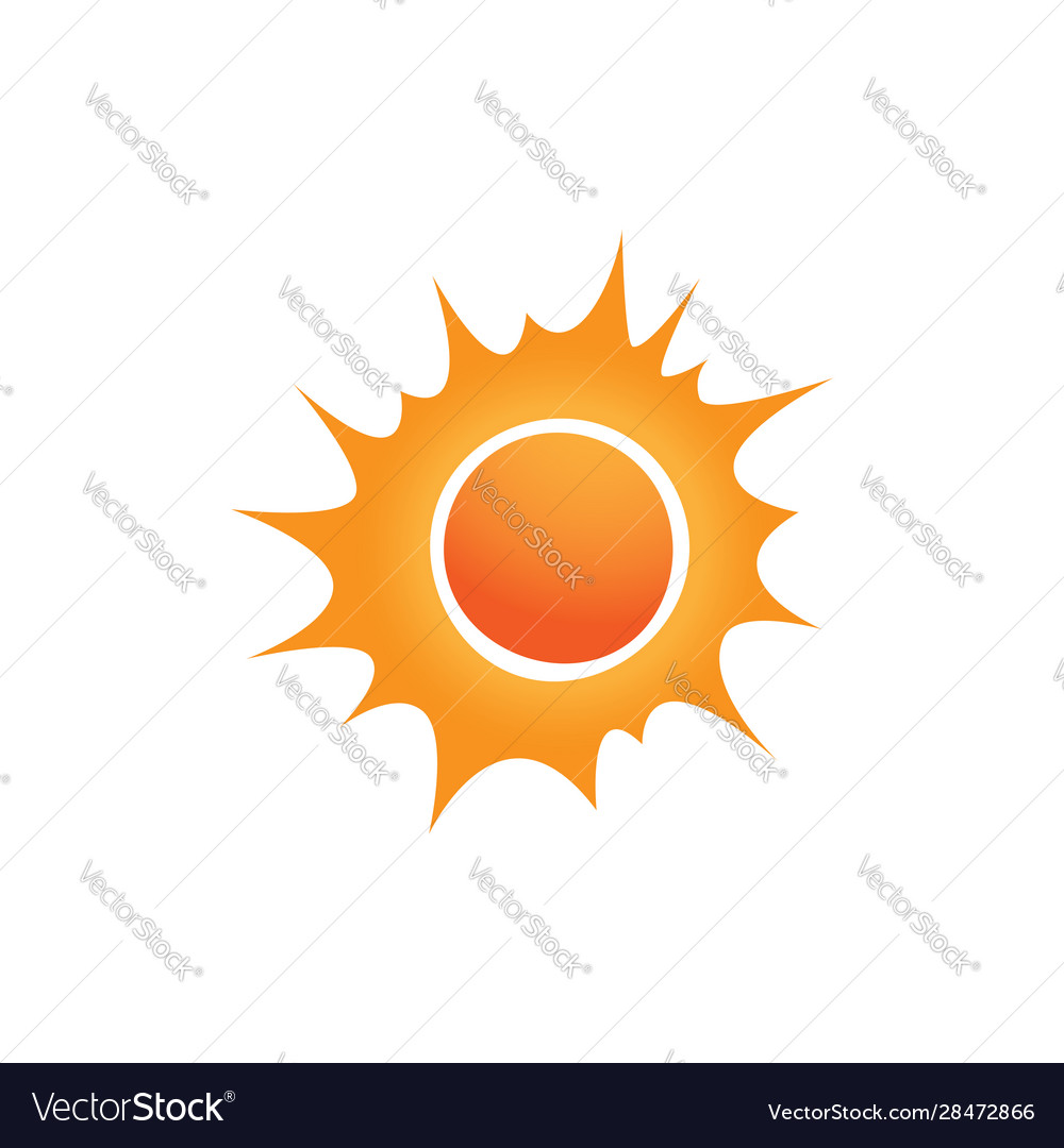 Sun logo design template icon element