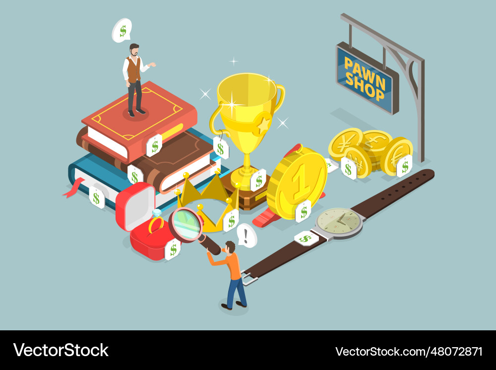 3d isometric flat conceptual Royalty Free Vector Image