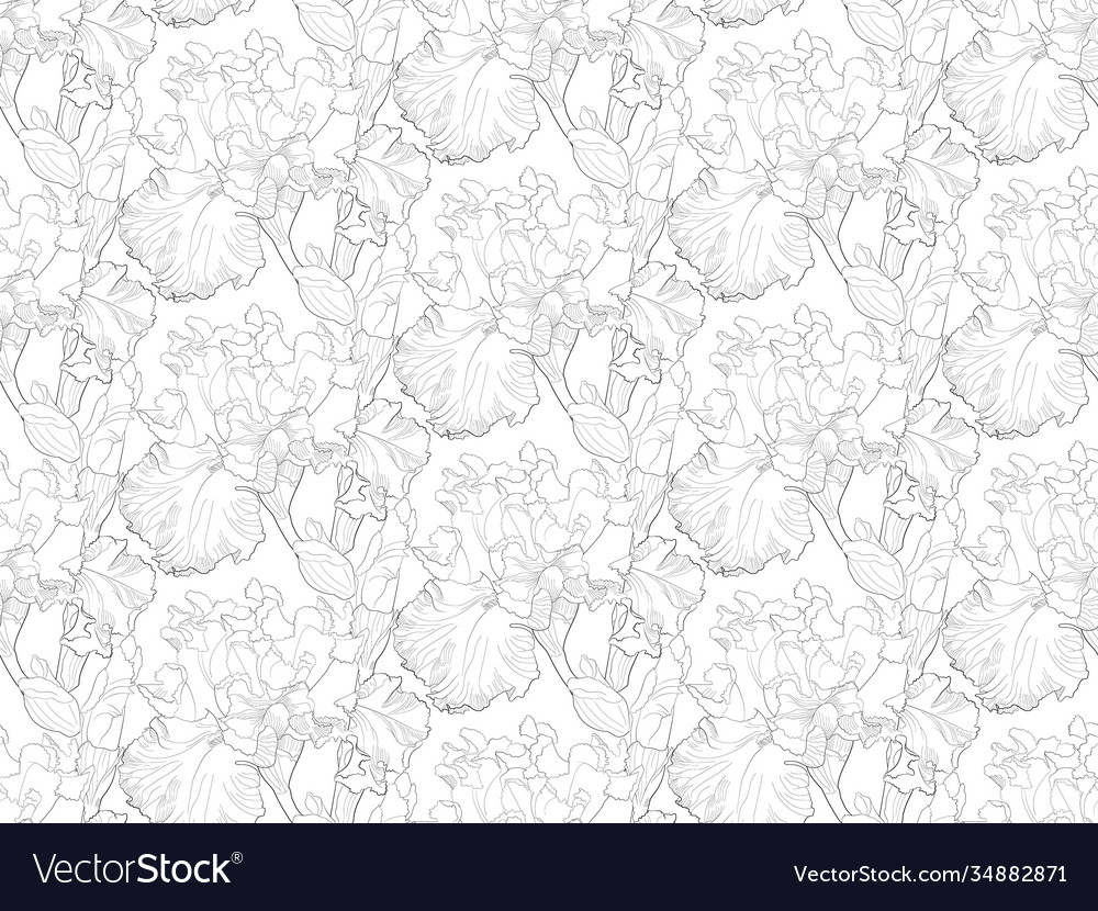 Black floral pattern