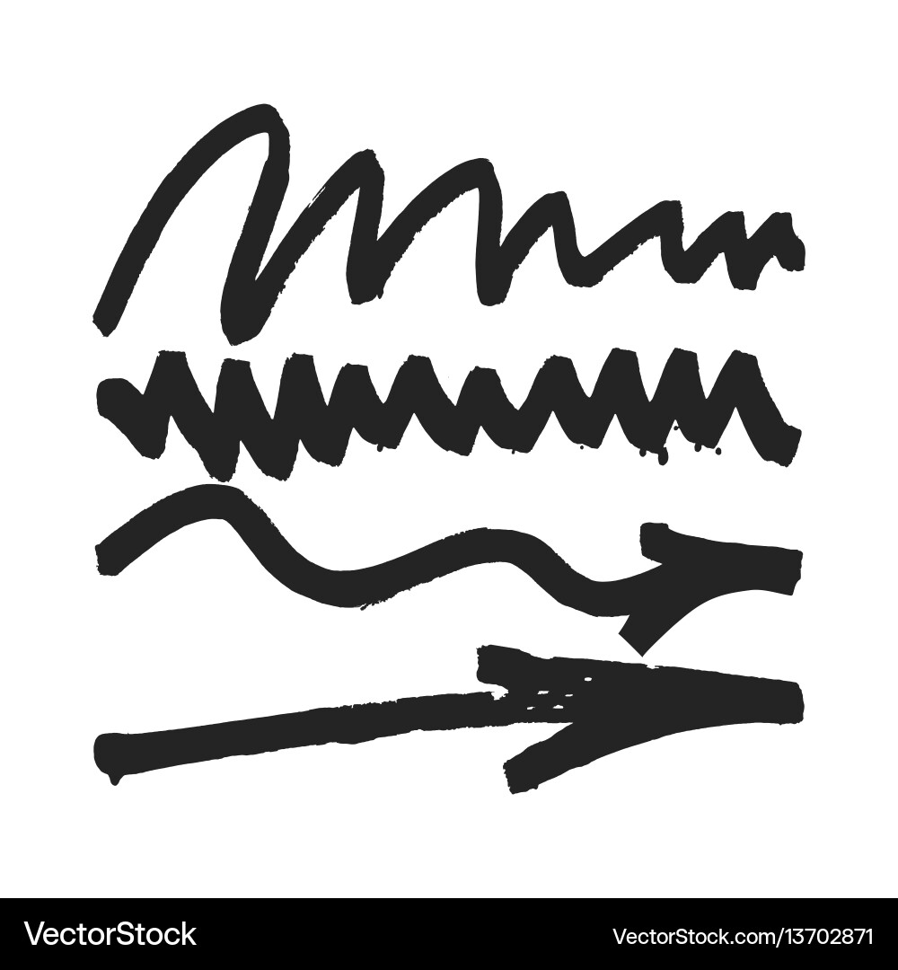Brush strokes set Royalty Free Vector Image - VectorStock