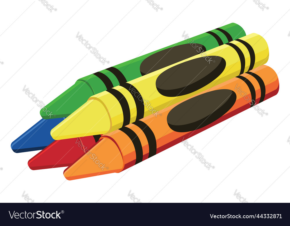 Children crayons on a white background Royalty Free Vector