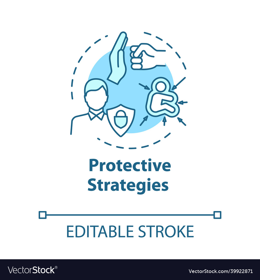 Protective strategies concept icon smart Vector Image