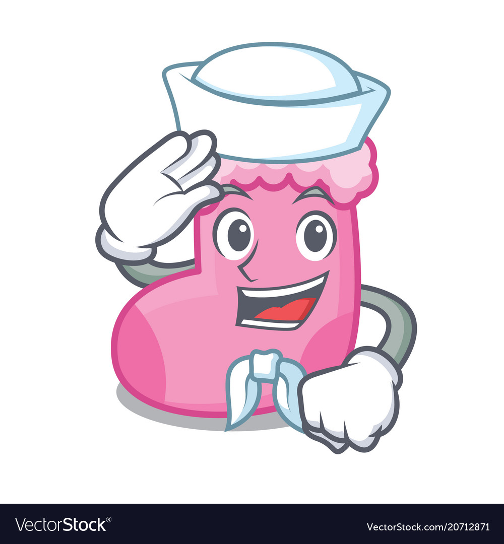 Sailor sock character cartoon style