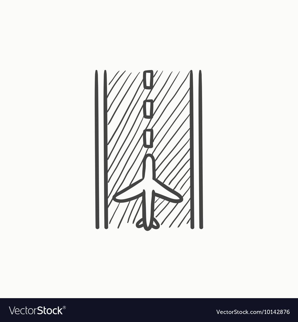 Airport Runway Vector Sketch Icon Isolated On Background Hand Drawn Airport  Runway Icon Airport Runway Sketch Icon For Infographic Website Or App  Ilustraciones svg vectoriales clip art vectorizado libre de derechos  Image