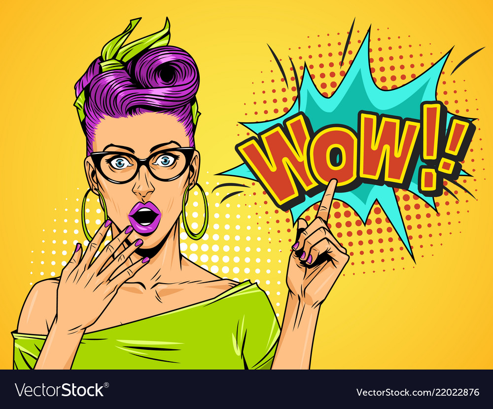Comic wonder beautiful girl vector image Comic wonder beautiful girl