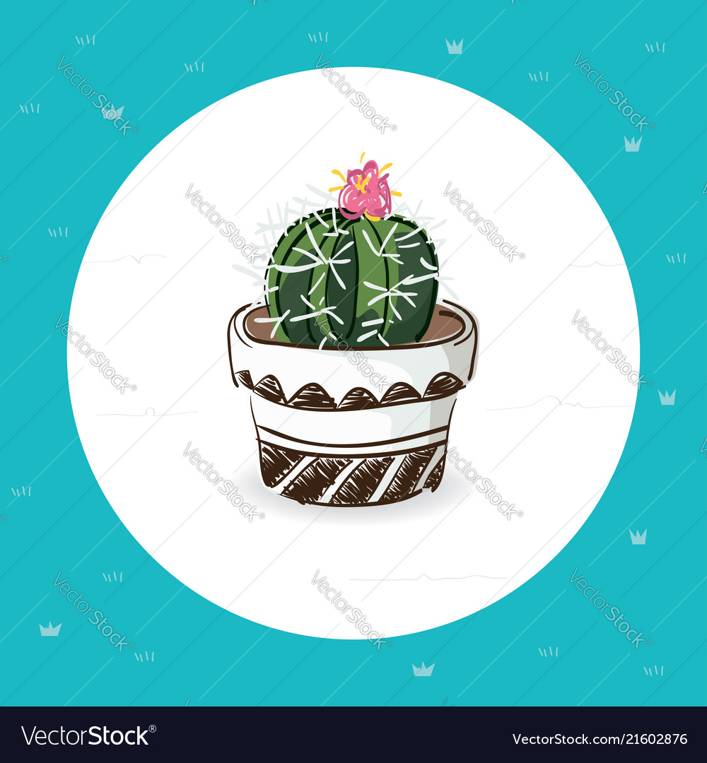 Cute cactus Royalty Free Vector Image - VectorStock