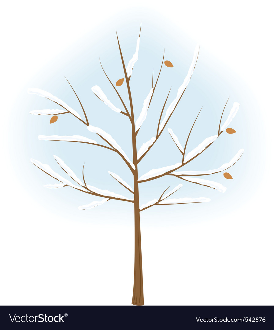 Download Stylized winter tree Royalty Free Vector Image