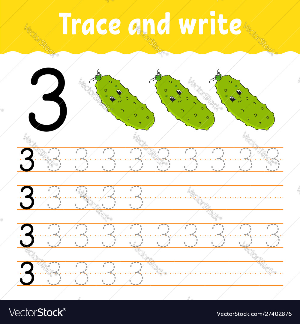 Trace and write handwriting practice learning