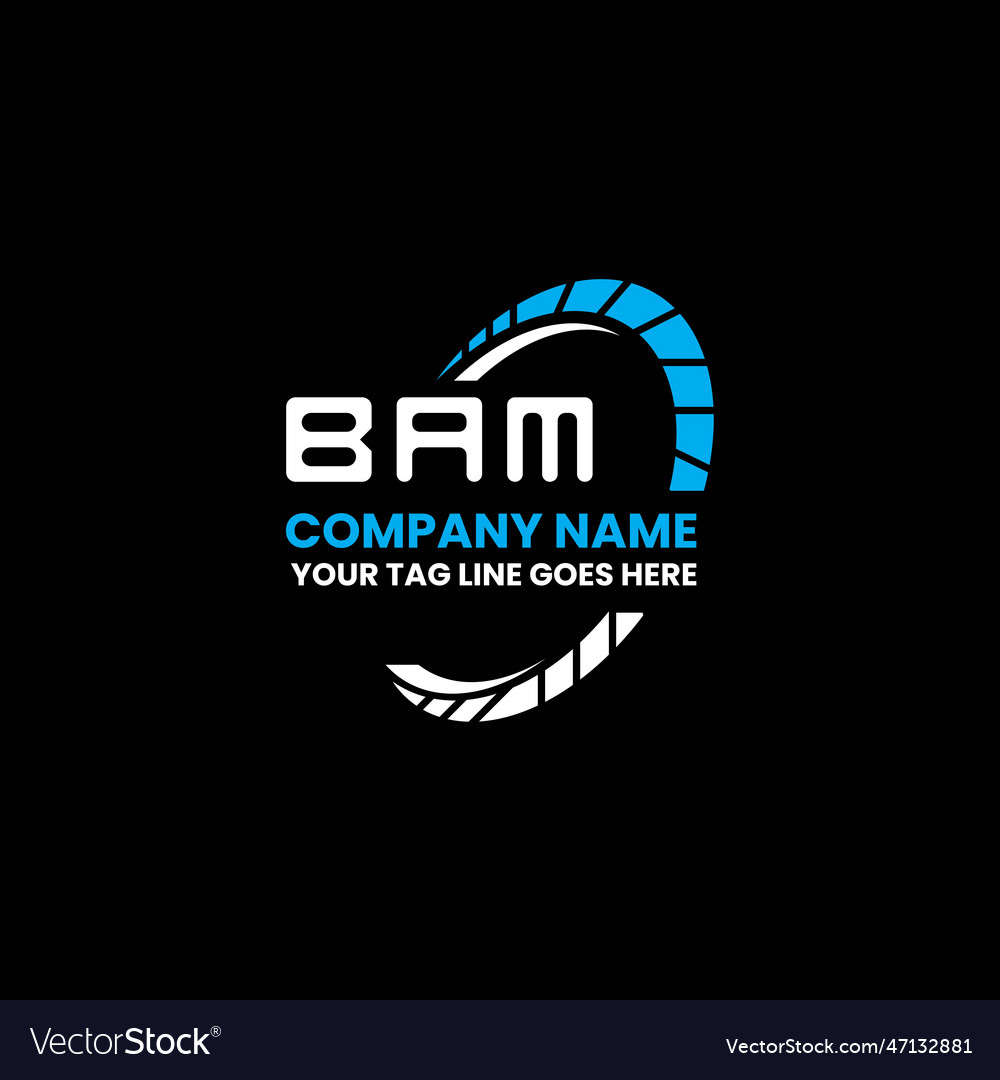 Bam letter logo creative design with graphic Vector Image