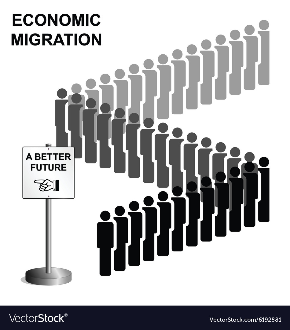 Economic migration Royalty Free Vector Image - VectorStock