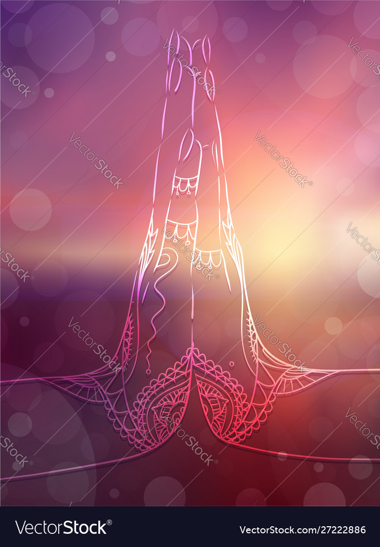 Indian hands in mehendi in yoga meditation gesture Indian hands in mehendi in yoga meditation gesture