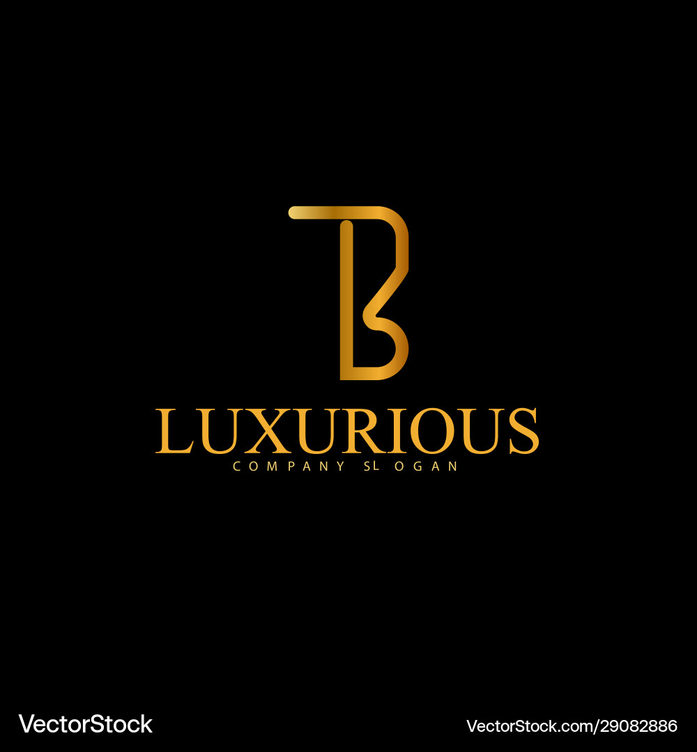 Initial letter b logo design template Royalty Free Vector