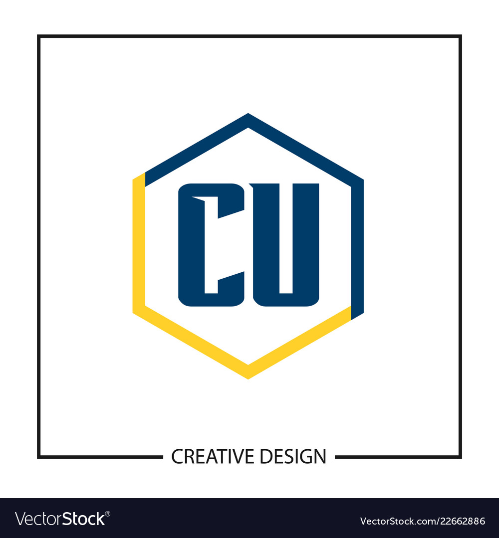 Original Brief Cu Logo Vorlage Design