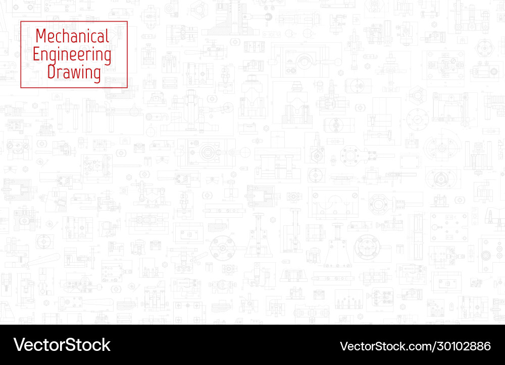 Technical drawing background mechanical Royalty Free Vector