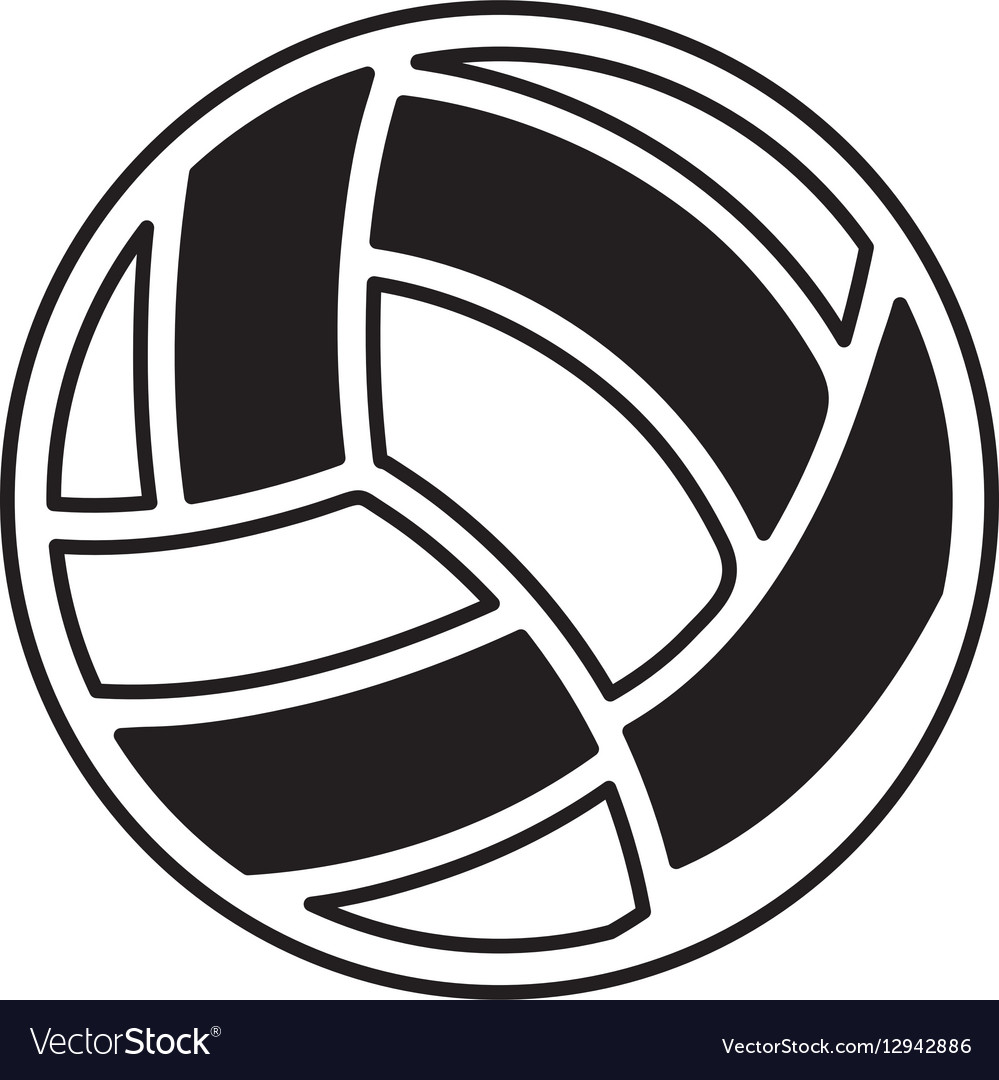 Volleyball ballooon isolated icon