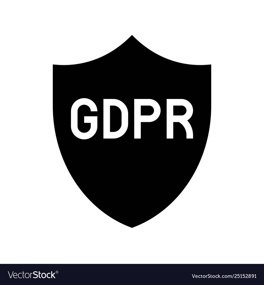 Gdpr regulation. GDPR icon. Safe Digital Shield.