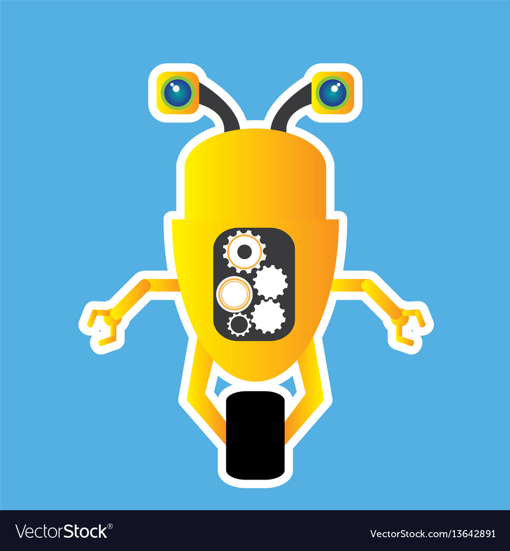 Isolated robot toy Royalty Free Vector Image - VectorStock