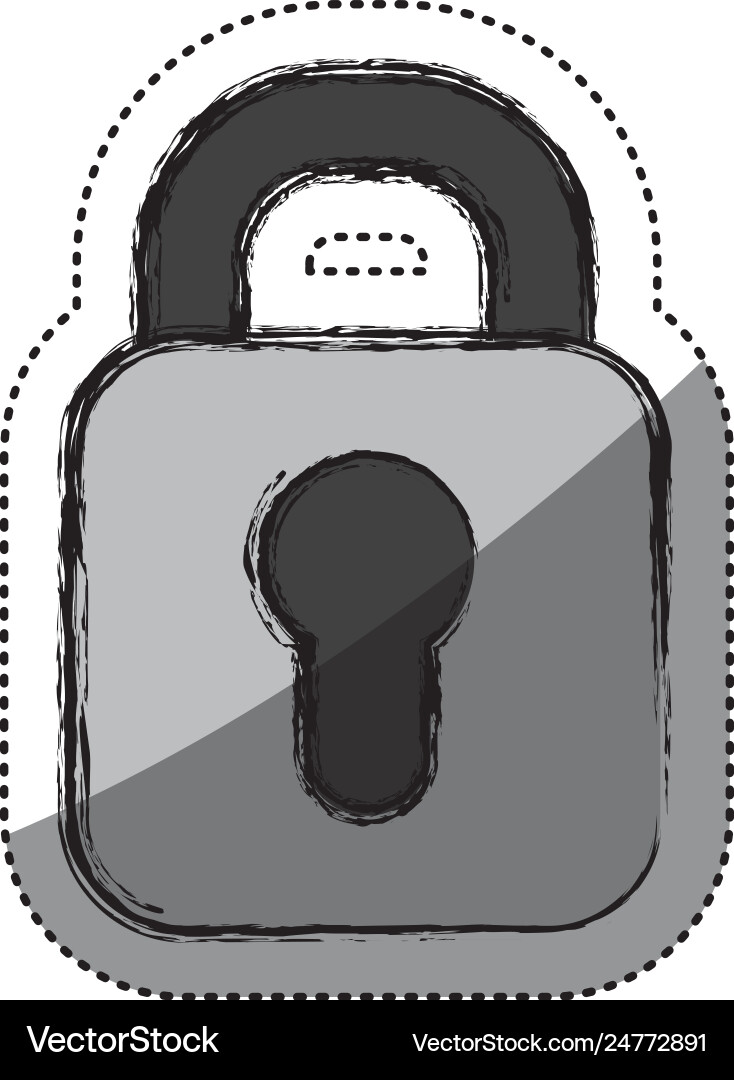 Padlock secure isolated icon Royalty Free Vector Image