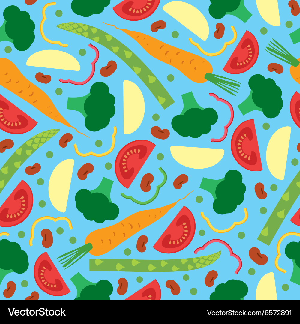 Vegetables Seamless Pattern Royalty Free Vector Image