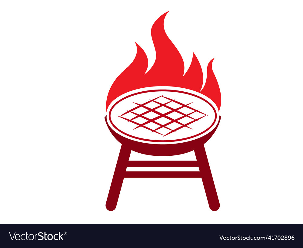 Barbecue grill logo design image