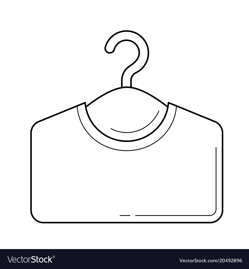 Clothes hanger line icon