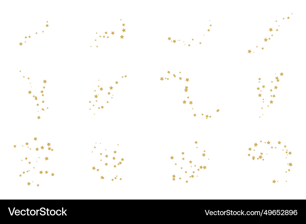 Glittering magic stars glare star sparkling Vector Image