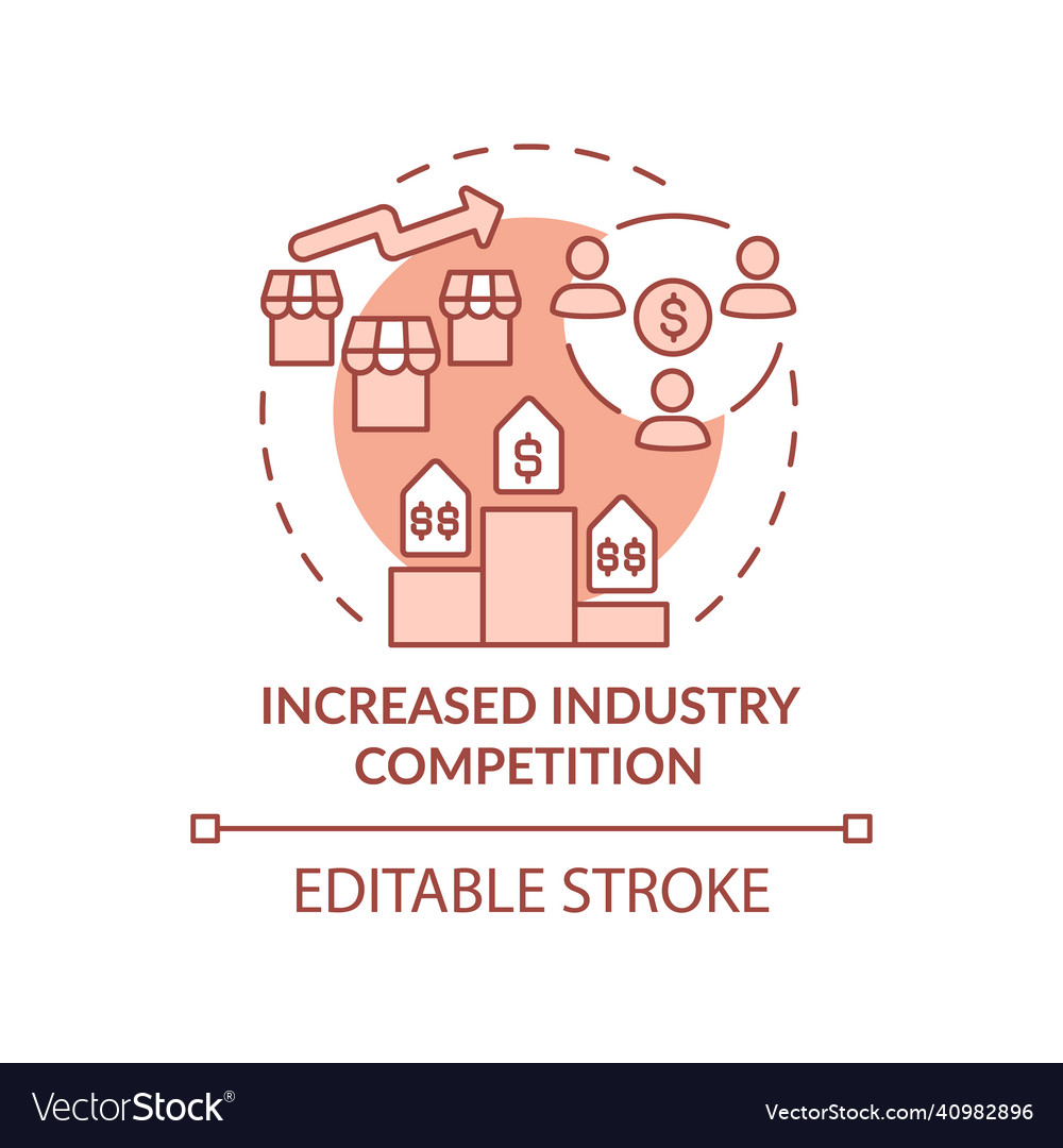 Industry competition terracotta concept icon Vector Image