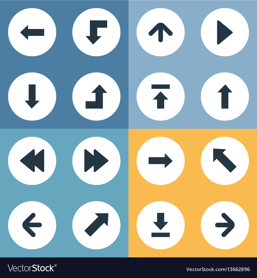 Set simple pointer icons Royalty Free Vector Image