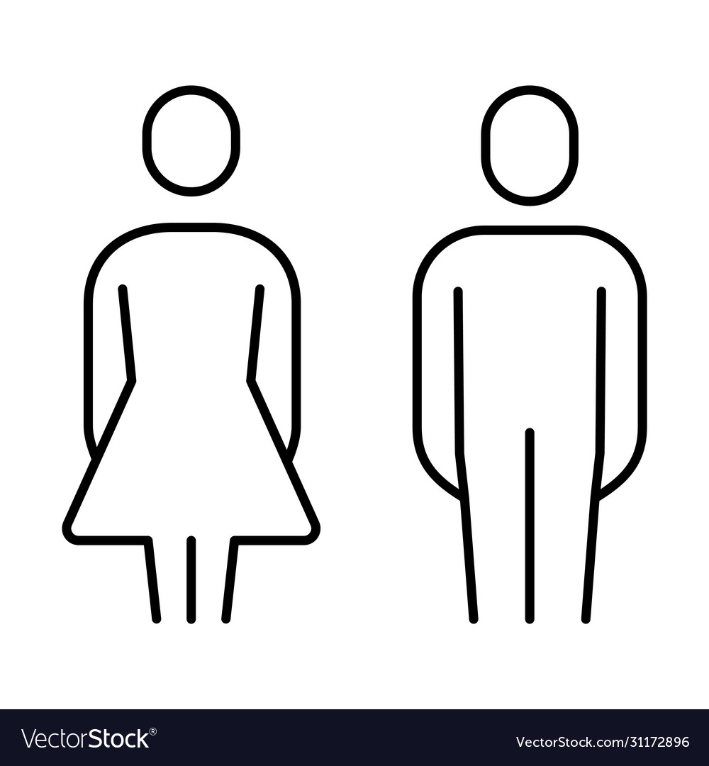 Simple basic sign icon man and woman