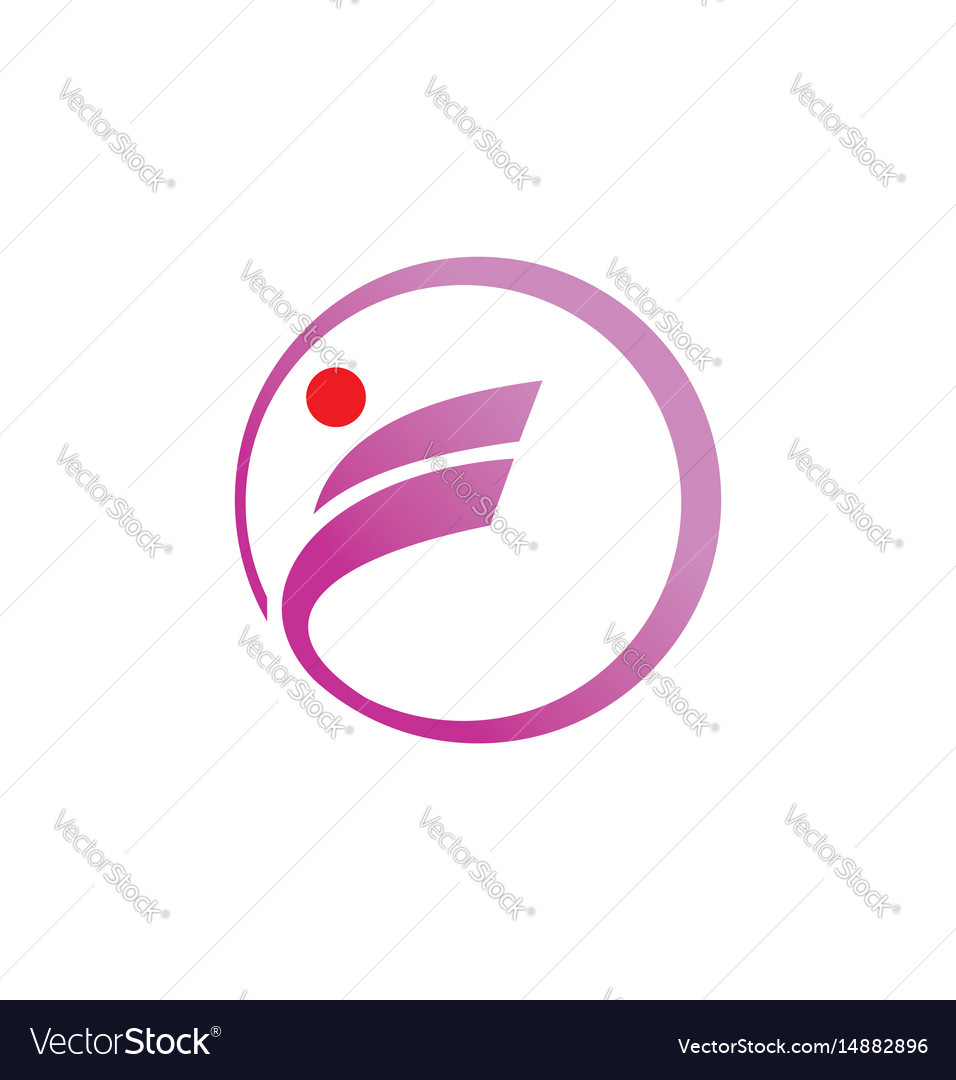 Sport circle round logo Royalty Free Vector Image