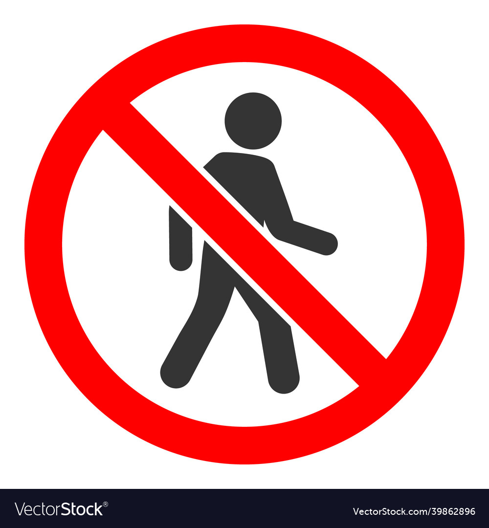 Stop pedestrian man icon Royalty Free Vector Image