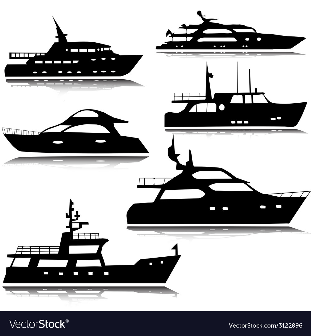 Yacht Silhouette Vector