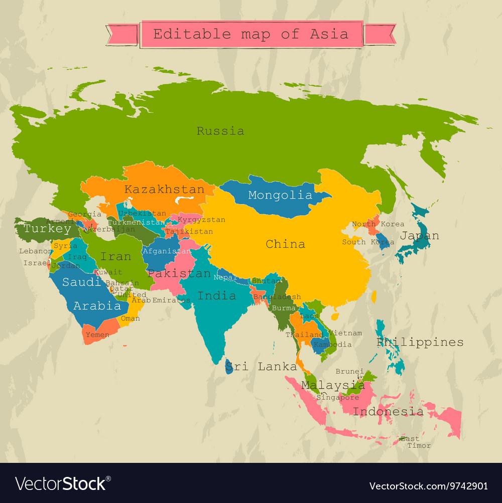 map of asia countries only