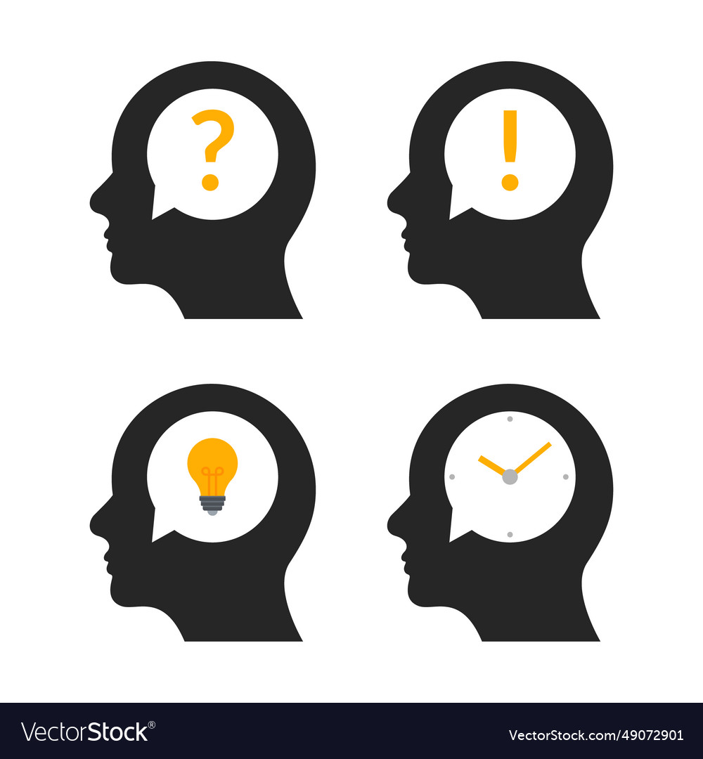 Human head brain idea profile person business