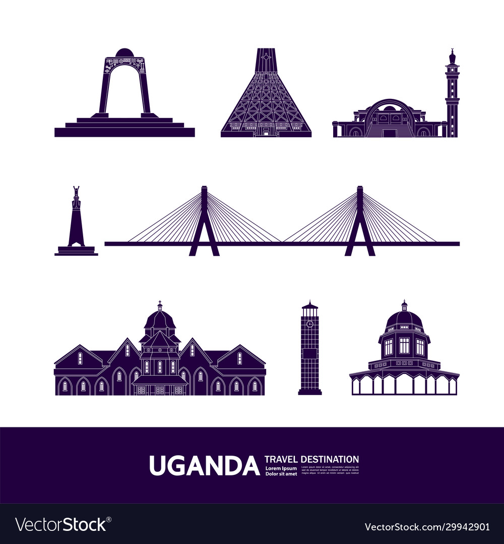 Uganda travel destination Royalty Free Vector Image