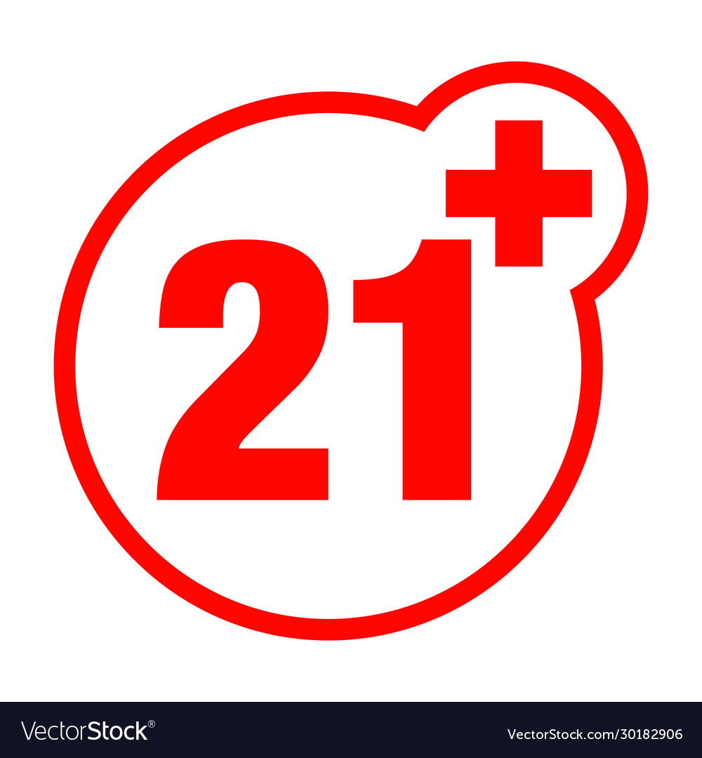 A twenty-one years over icon set Royalty Free Vector Image