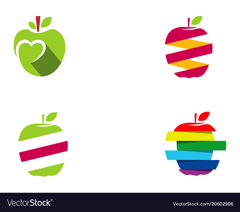 Apple Logo And Symbols Icons App Royalty Free Vector Image