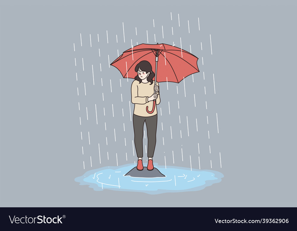 Bad weather rain storm concept Royalty Free Vector Image