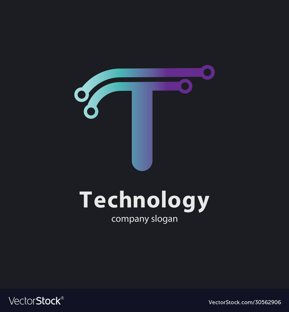 Circular technology circuit icon logo