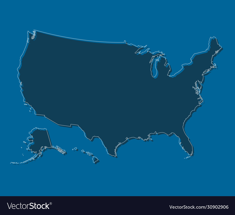 Creative map template country usa america Vector Image