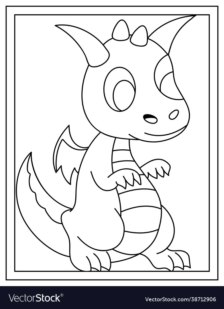 Dragon drawing Royalty Free Vector Image - VectorStock