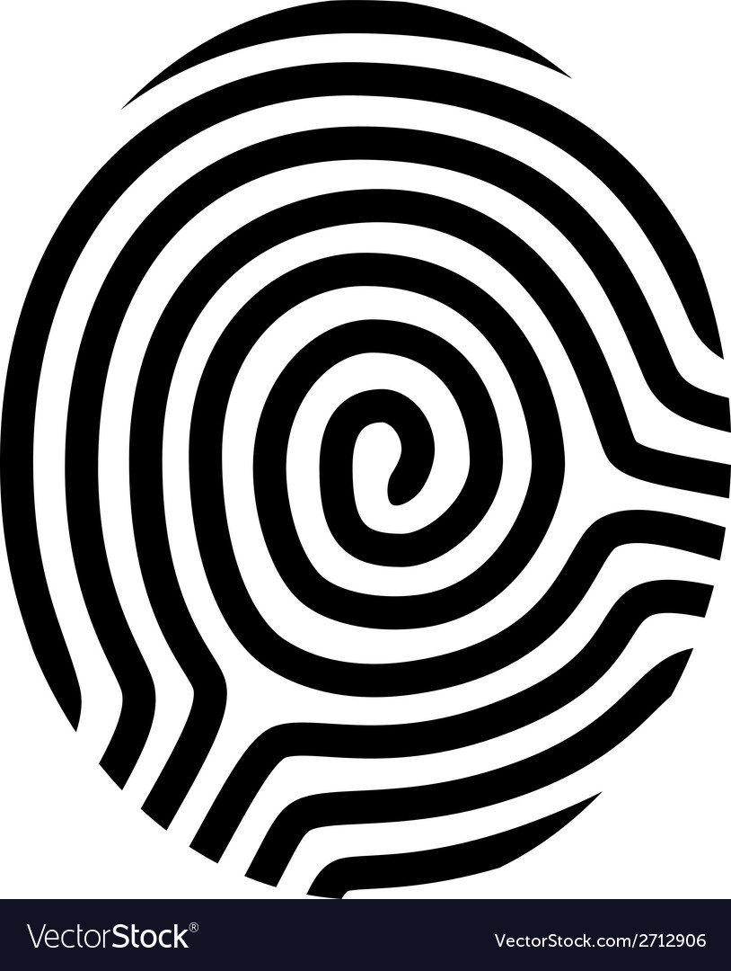 Drawing fingerprint symbol