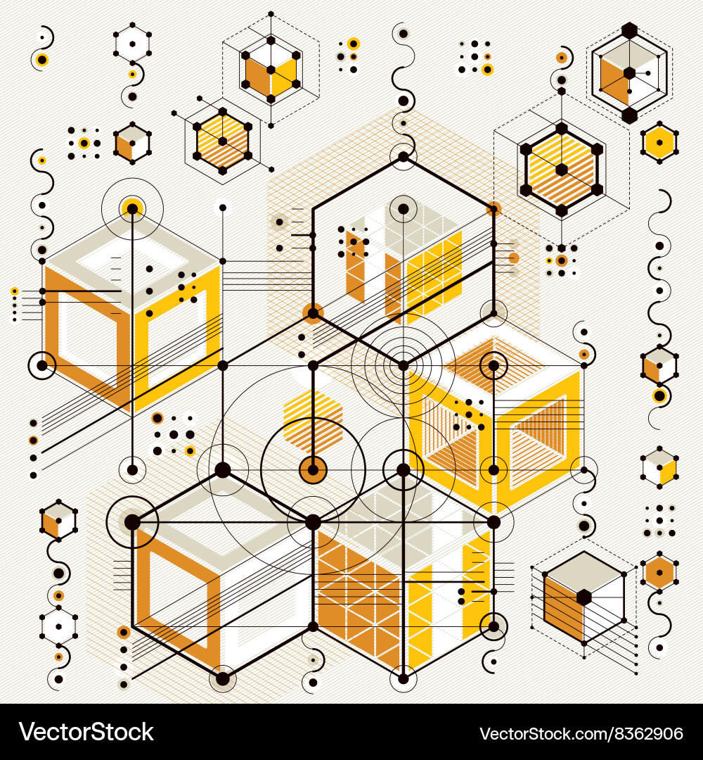 Technical plan engineering draft drawing Vector Image