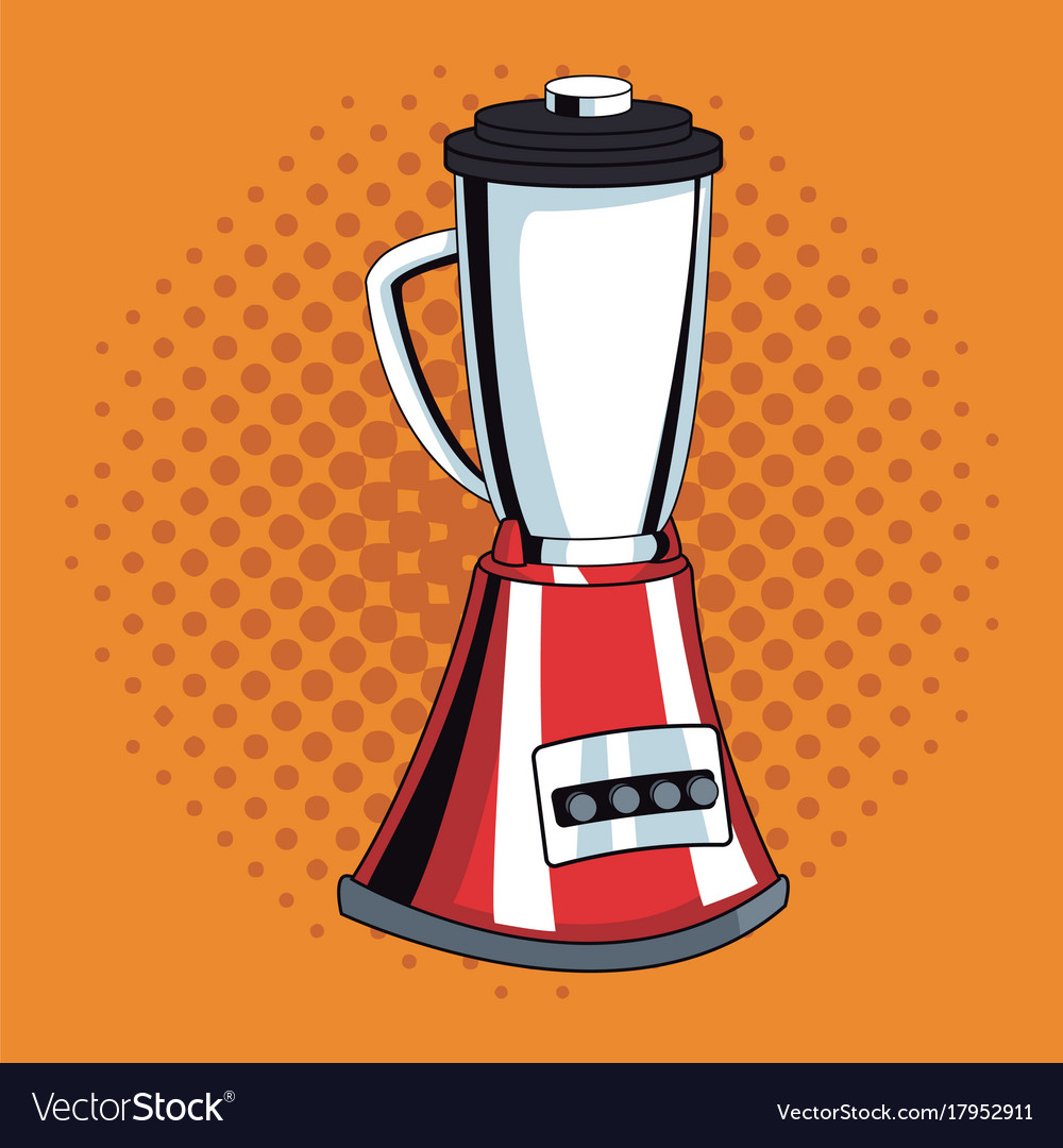 Blender pop art cartoon Royalty Free Vector Image