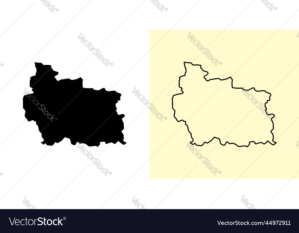 Gabrovo map bulgaria europe filled and outline Vector Image