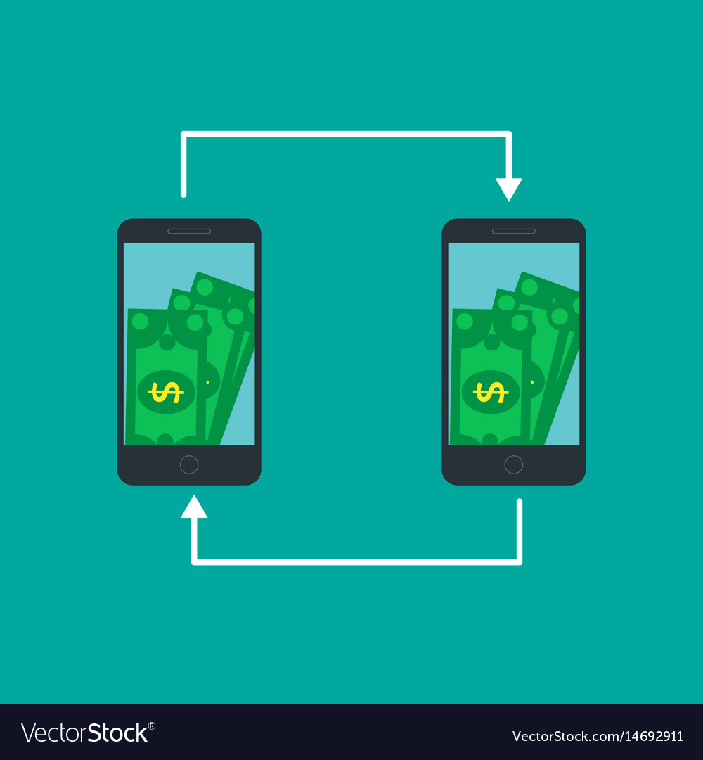 Smartphone screen with money internet banking