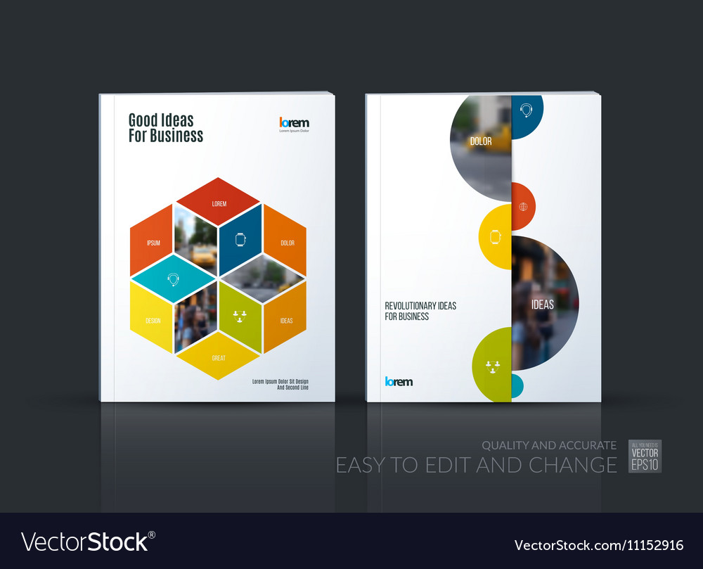 Brochure template layout collection cover design Vector Image