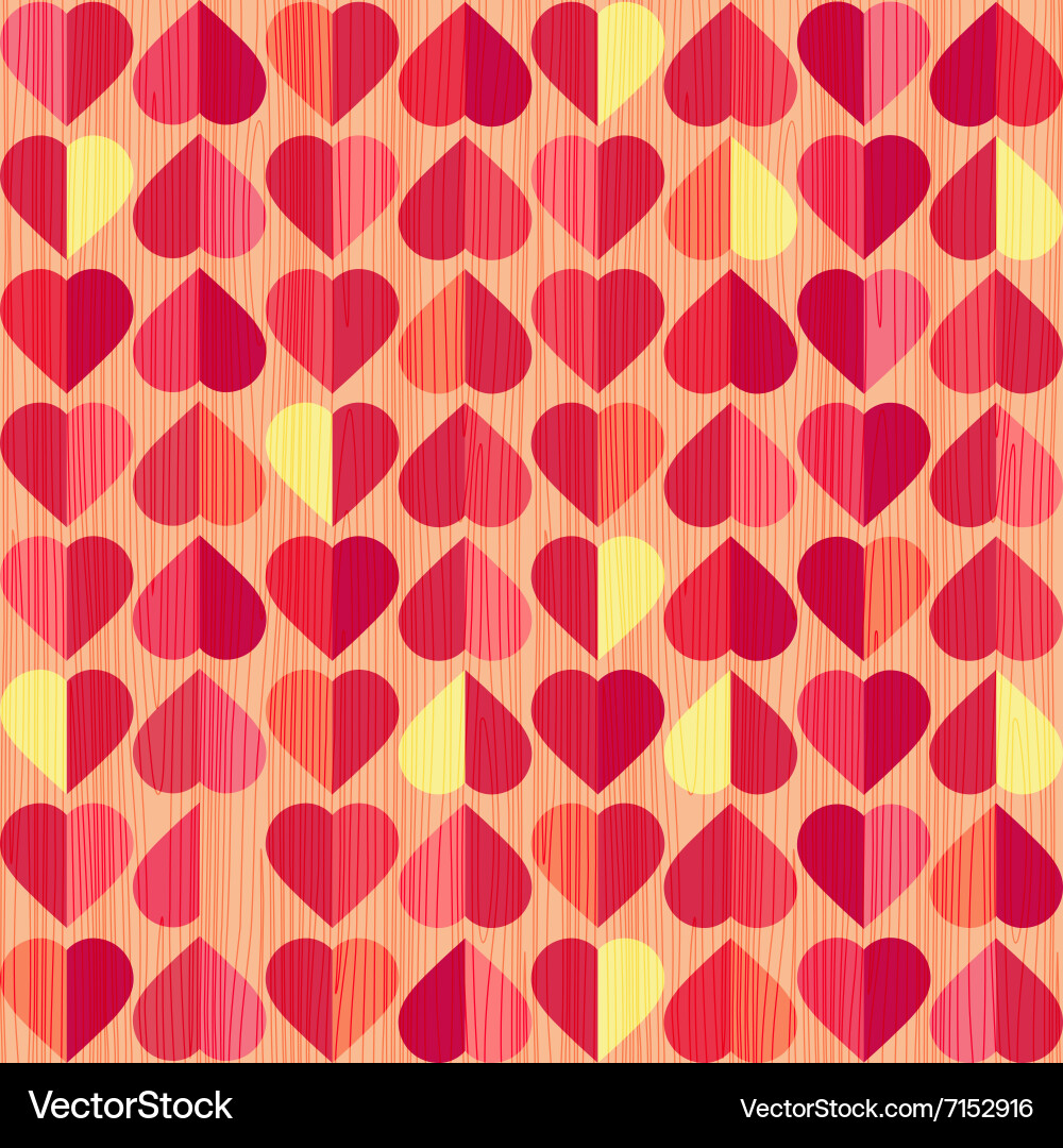Retro heart seamless pattern Royalty Free Vector Image